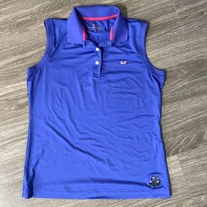 VINEYARD VINES PURPLE SLEEVELESS GOLF POLO SIZE SMALL